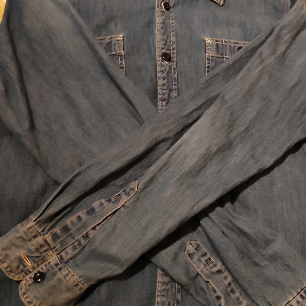 Denim Button-Up Shirt